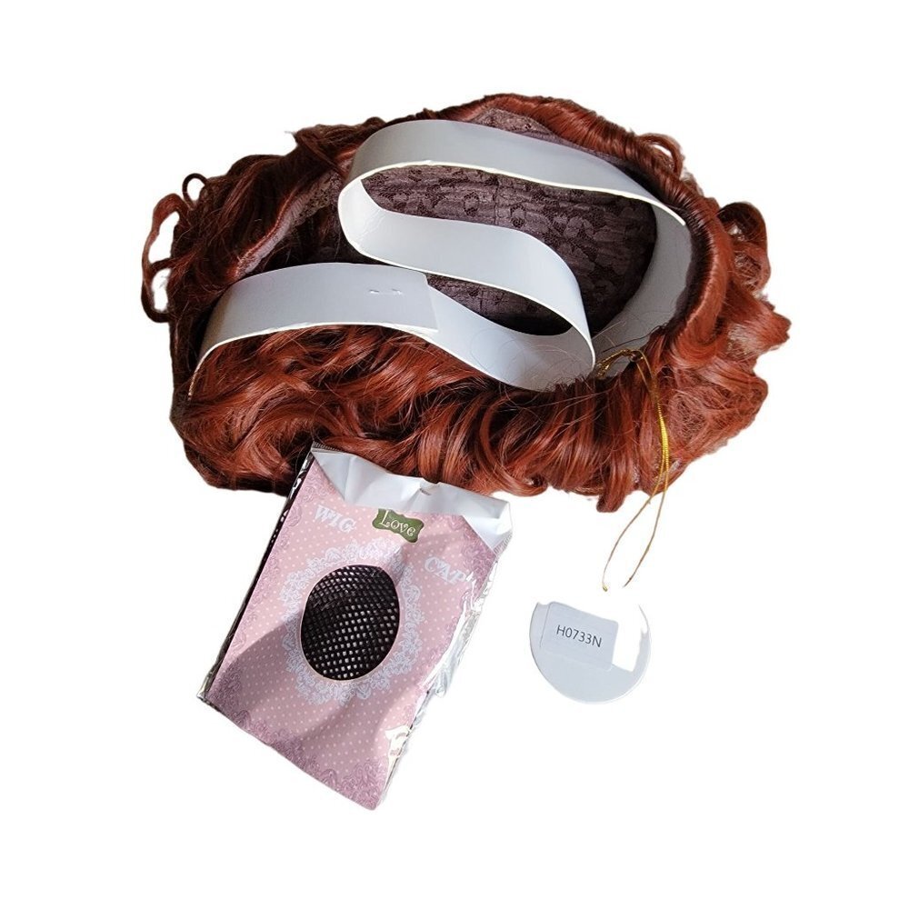 RED Queen Wig w/ Cap Grubify Father Witch Cosplay Halloween - Picture 5 of 10